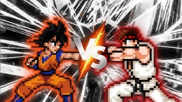 Goku LB (all form) VS Ryu (Transform) in Jump Force Mugen 🔥