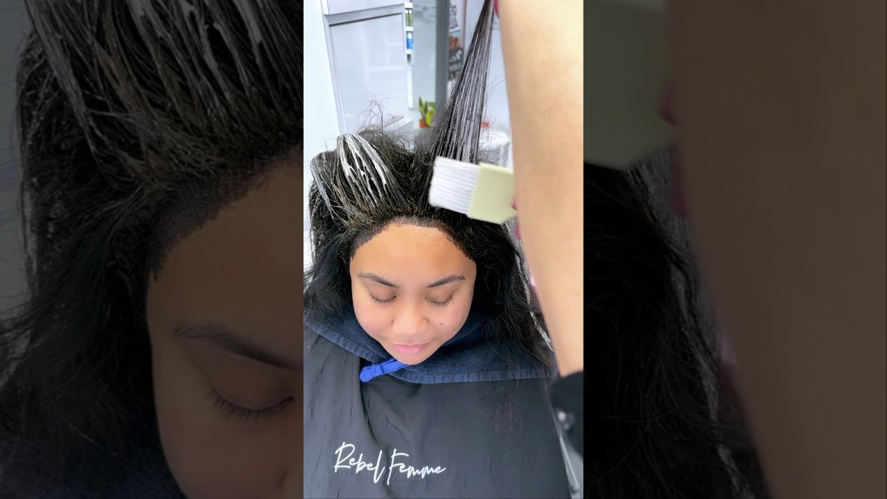 Dimensional Carmel Highlights on dark hair 