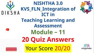 Module - 11 -KVS_FLN_Integration of ICT in Teaching Learning and Assessment    #nishtha