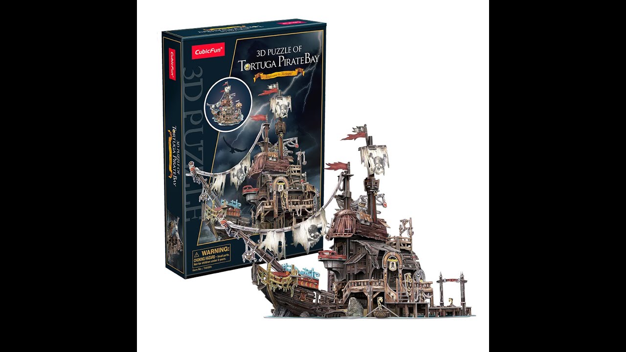 3D Puzzle l Tortuga pirate bay T4039 l Cubicfun