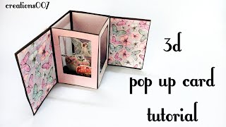 3d Pop-up Album - How to create pop-up page | tutorial | DIY | Scrapbook page