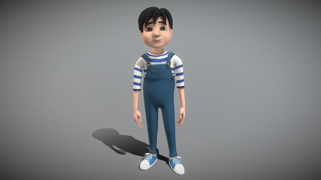 3D Model - Cartoon Boy - Downloadable
