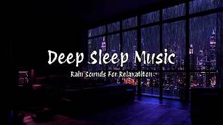 No Ads Rainy Midnight Vibes in the City 🌙 | Calm Piano & Fireplace for Study and Relaxation