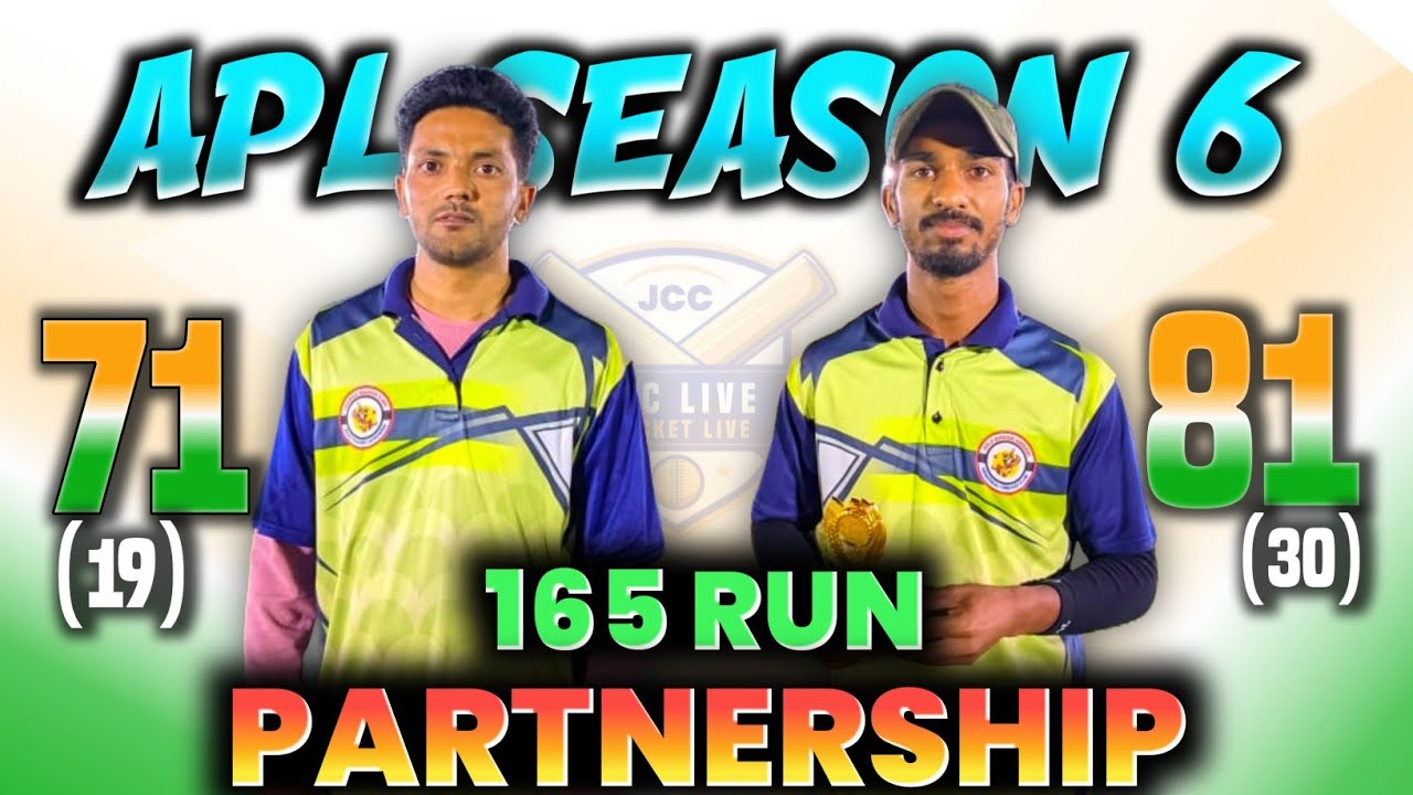 RAJU AND AFROZ KA 165 RUN KA PARTNERSHIP 🏏🗿 APL SEASON 6 - YouTube