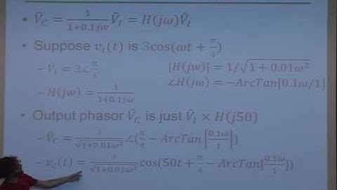 Introduction to Microelectronics - Phasors, impedence ,Transfer functions, filters (part 11/17)