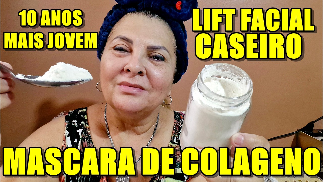 MASCARA DE COLAGENO  LIFT CASEIRO ESTICA A PELE  10 ANOS MAIS  JOVEM  RESULTADO NA HORA