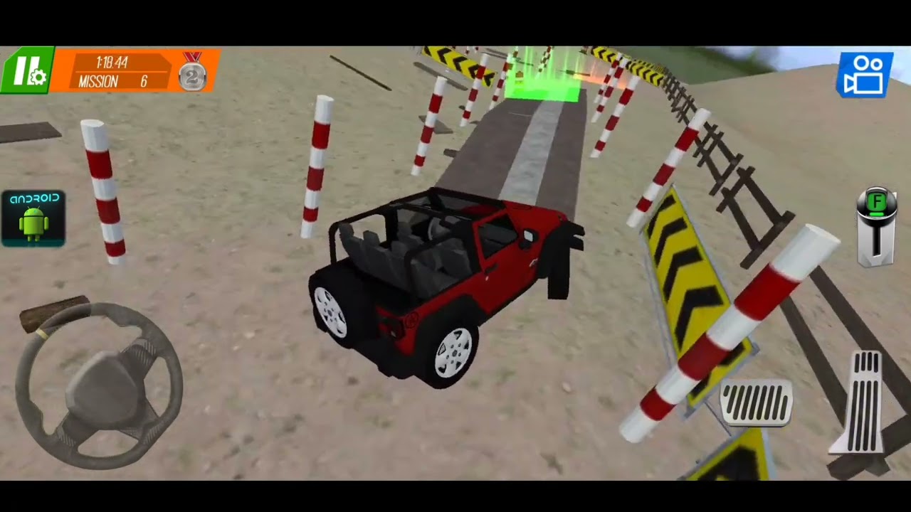 4×4 Roofless Jeep - Performance Car Drive On Trial Tracks - Android Gameplay