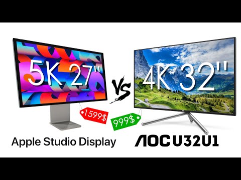 Монитор Apple Studio Display обзор  Сравнение с 4К 32 дюйма AOC U32U1