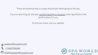 5 Steps To Plan The Best Couples Massage