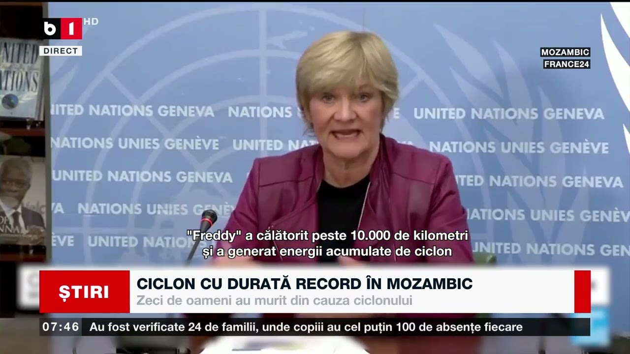 CICLON CU DURATĂ RECORD ÎN MOZAMBIC_Știri B1_14 martie 2023