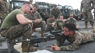 31st MEU, CLB-31 M240B medium machine classes (B-Roll)
