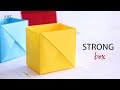 How to make a strong box from paper  origami