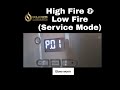 GLOWWORM ENERGY HIGH FIRE LOW FIRE SERVICE MODE P01 0-100