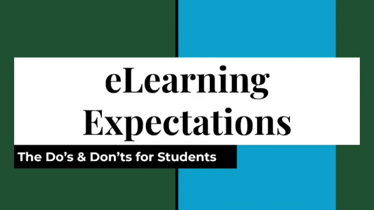 eLearning Expectations for Students