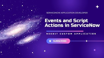 Events and Script Actions in ServiceNow | NeedIt application | ServiceNow application Developer