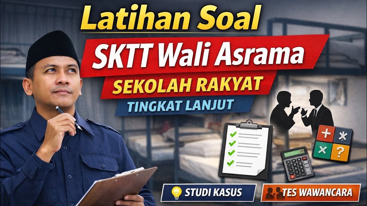 15 Soal SKTT Wali Asrama Sekolah Rakyat | Studi Kasus, Wawancara & Aritmatika + Pembahasan