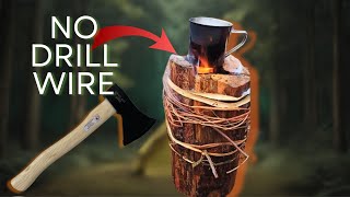 How to make a rocket stove from a stump