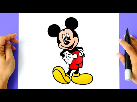 Como DESENHAR o MICKEY MOUSE - Como DIBUJAR a MICKEY MOUSE - Fácil