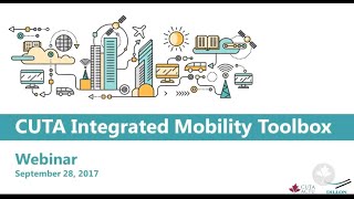 Integrated Mobility Toolbox Webinar - Dillon Consulting