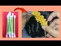 Hair accessories making with cotton swabs