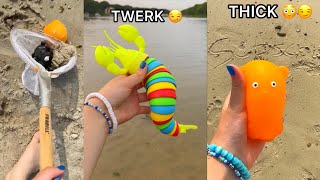 HUNTING for FIDGETS at the BEACH! 😳🌊🐚 *Extreme Dare*