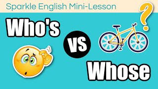Who's VS Whose: What is the difference between who's and whose? | ESL Homonyms & Homophones Lesson