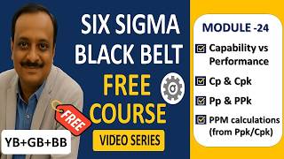 Module 24: Process Capability vs Performance | Free Six Sigma Black Belt, Green & Yellow Belt Course