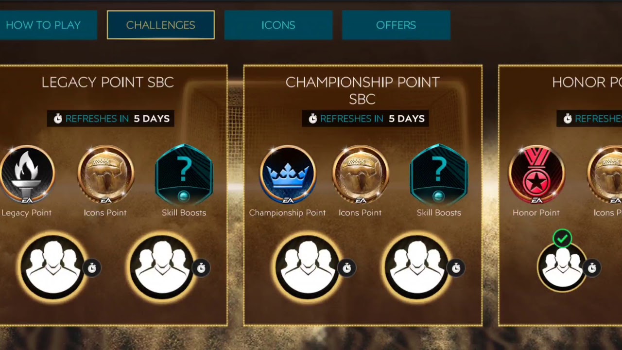 Fifa mobile 20 ICON SBC || Completing the championship points sbc!!!