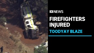 Firefighters injured as crews battle bushfires north of Perth | ABC News