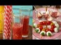 Light and fresh party food - How to make a fruity drink and two fresh appetizers.