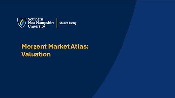 Mergent Market Atlas: Valuation