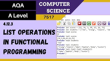 176. AQA A Level (7517) SLR26 - 4.12.3 List operations in functional programming