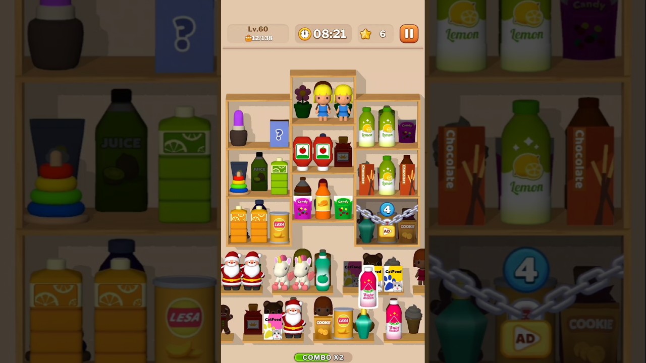 Goods Puzzle: 3D Sorting Games | Levels #60 | 