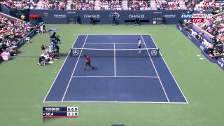R.Federer vs D.Sela US Open 2011 HD