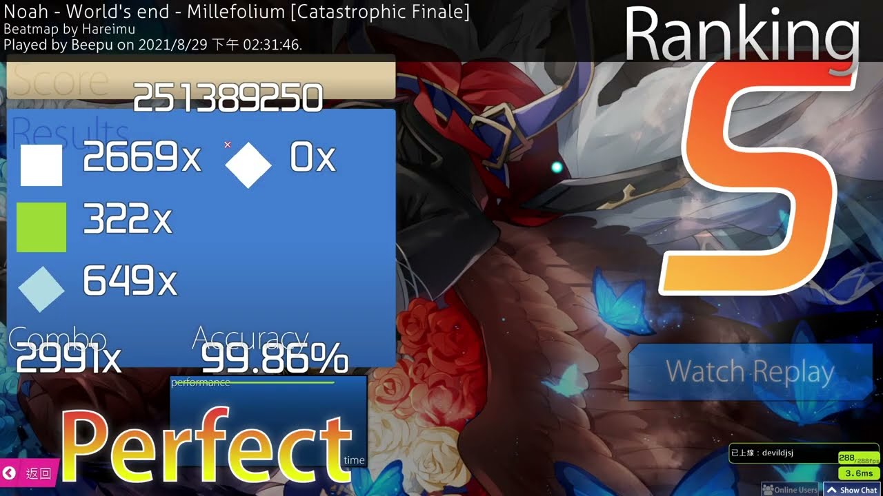 osu!CtB Noah - World's end - Millefolium [Catastrophic Finale] NM FC 860pp