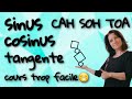 Trigonomtrie sinus cosinus tangente cours de base soh cah toa 