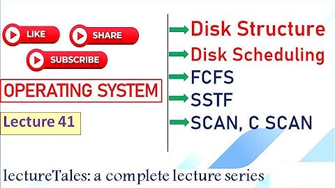 5.3 Disk Structure, Disk Scheduling, FCFS, SSTF, SCAN, CSCAN in Operating System