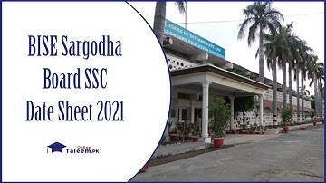 BISE Sargodha Board SSC Date Sheet 2021