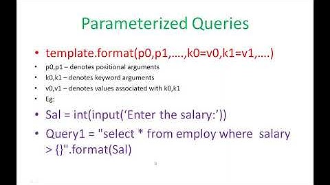 CBSE - Class XII - Interface Python with sqlite3 -  Parameterized Query