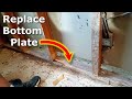 How To Repair, Replace Rotted Stud Wall Bottom Plate, Non Load Bearing Walls
