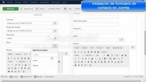 Instalacion Formulario de contacto en Joomla