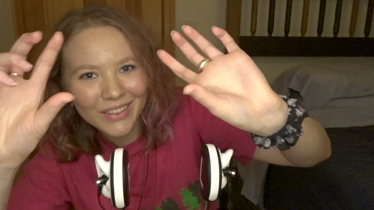 Hand Sounds ASMR (whispering, finger flutter, scratching, tapping, rubbing, sticky, knuckles, nails)