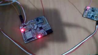 DRF4432F20 RF + ESP8266 wifi module First Test