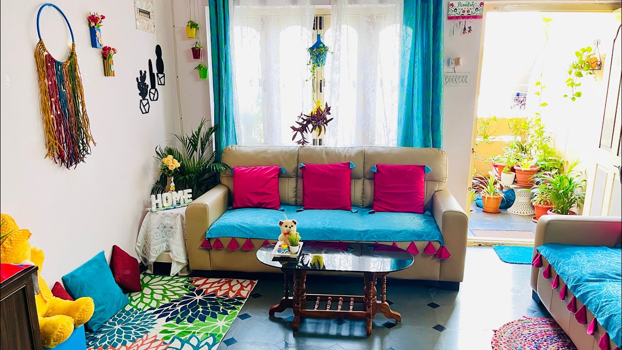 Small Indian Living Room Makeover In