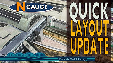 N GAUGE LAYOUT UPDATE ON PICCADILLY adding station details and LIGHTING
