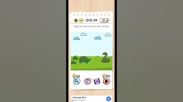 Brain Test Level 259 Help him defend the little turtles Answers