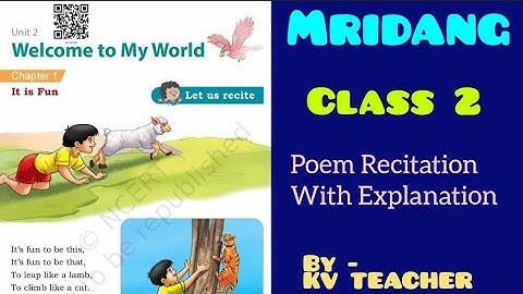 It is Fun|Poem Recitation with explanation | UNIT 2|Welcome to my World |Class 2 | MRIDANG|NEW NCERT
