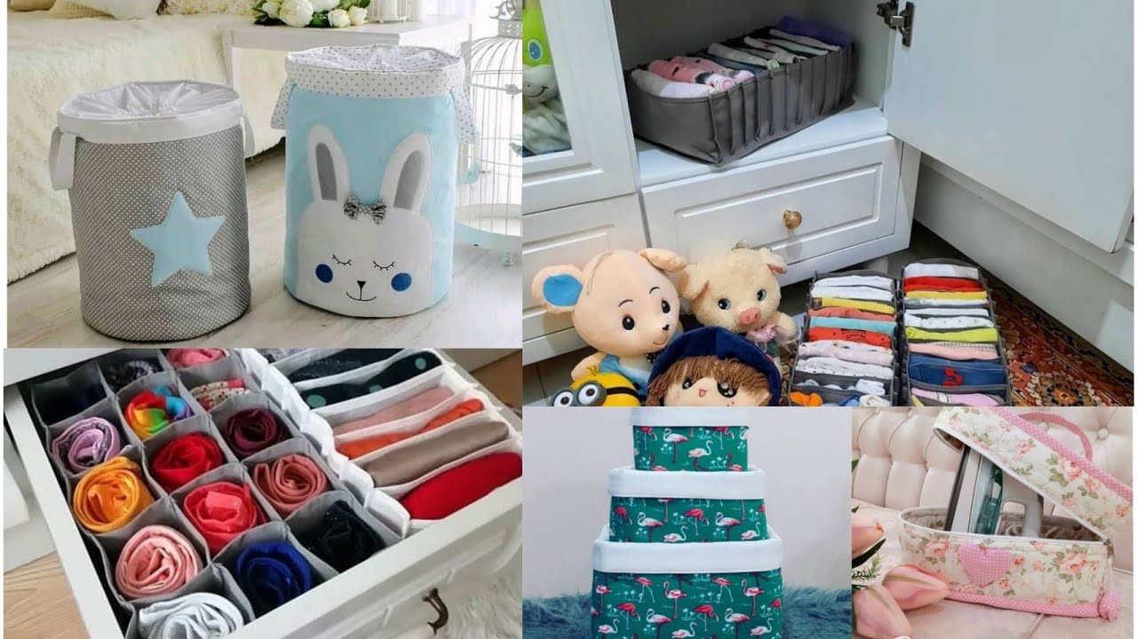 5 أفكار في تفصيل ✂️ وخياطة منظمات للملابس و المنزلية بالقماش