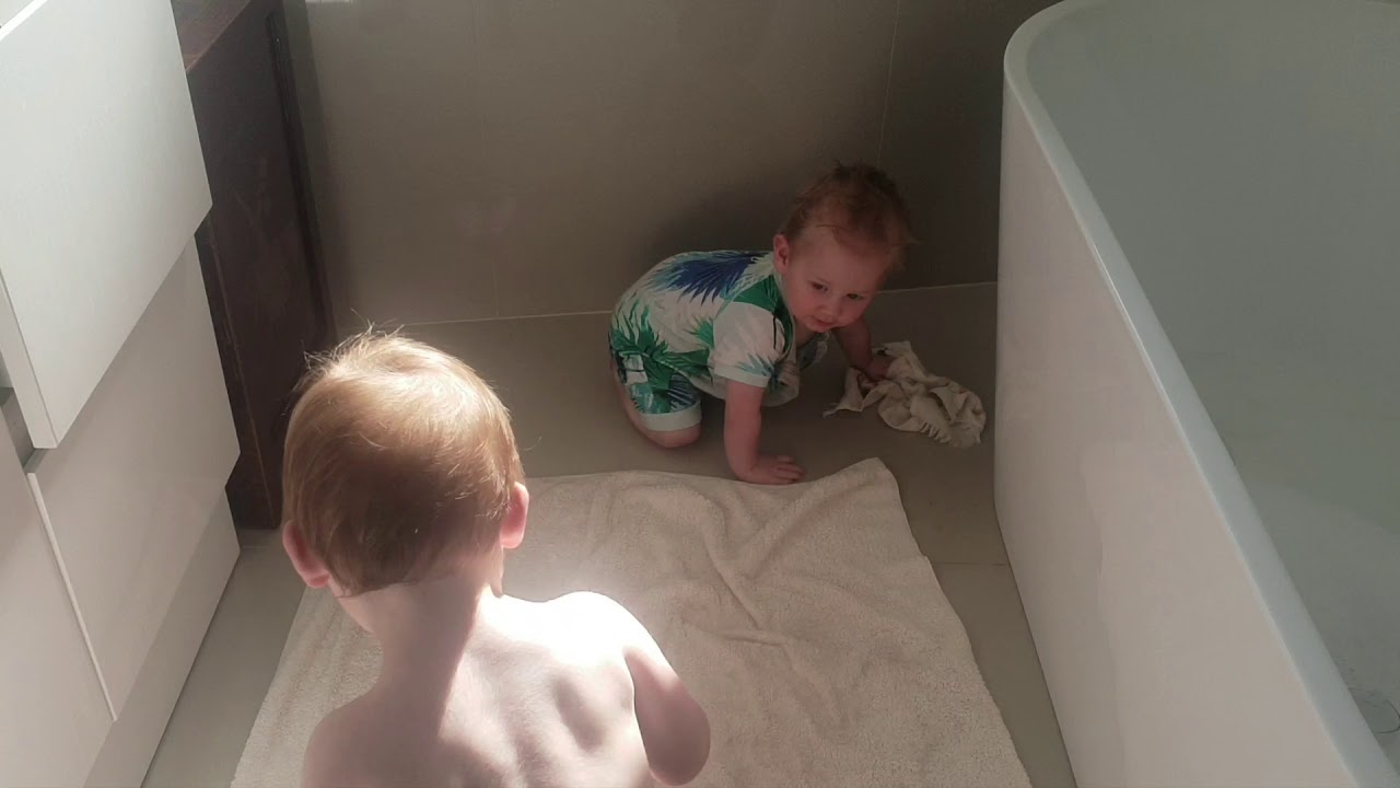 Bath time with toddler twins boys YouTube