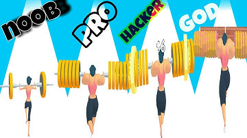 noob vs pro vs hacker vs god.🏋️‍♀️ weight runner 3d Android game